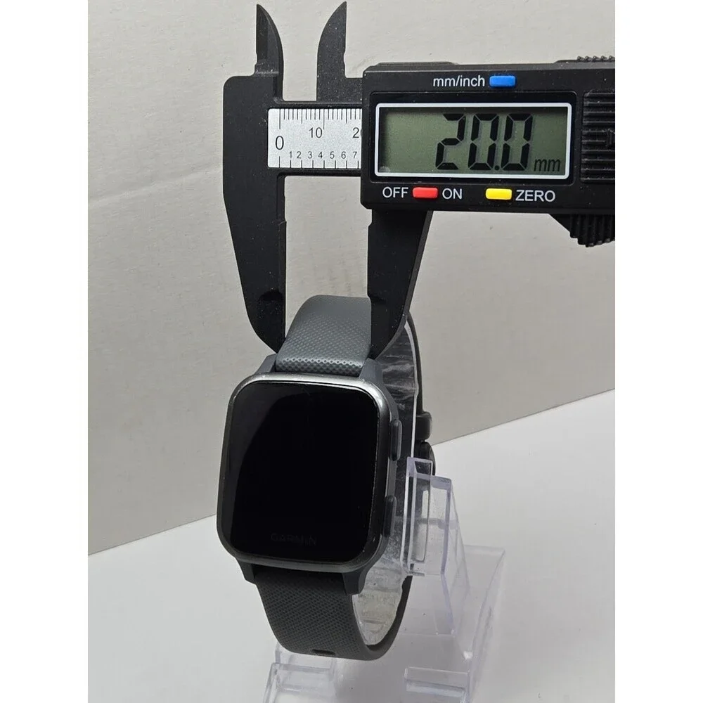 Garmin Venu SQ GPS Smartwatch 37mm Shadow Gray Silicone Band Pulse Ox 5 ATM Swim